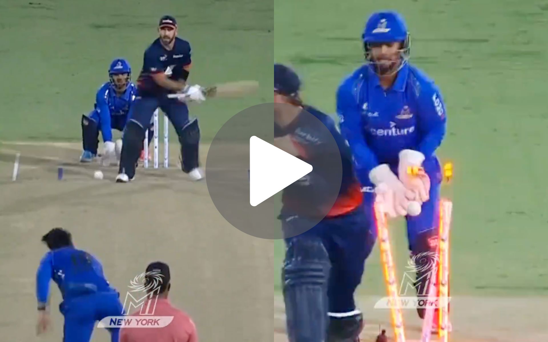 [Watch] Maxwell's Stumps Go For A Cartwheeling As Rashid Khan Outfoxes Him In MLC 2024